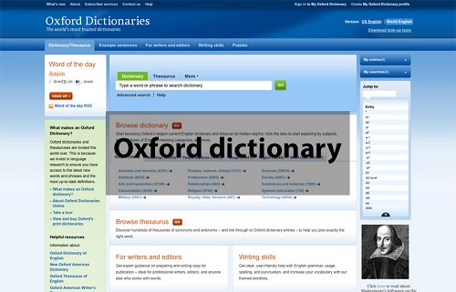 Oxford dictionary 